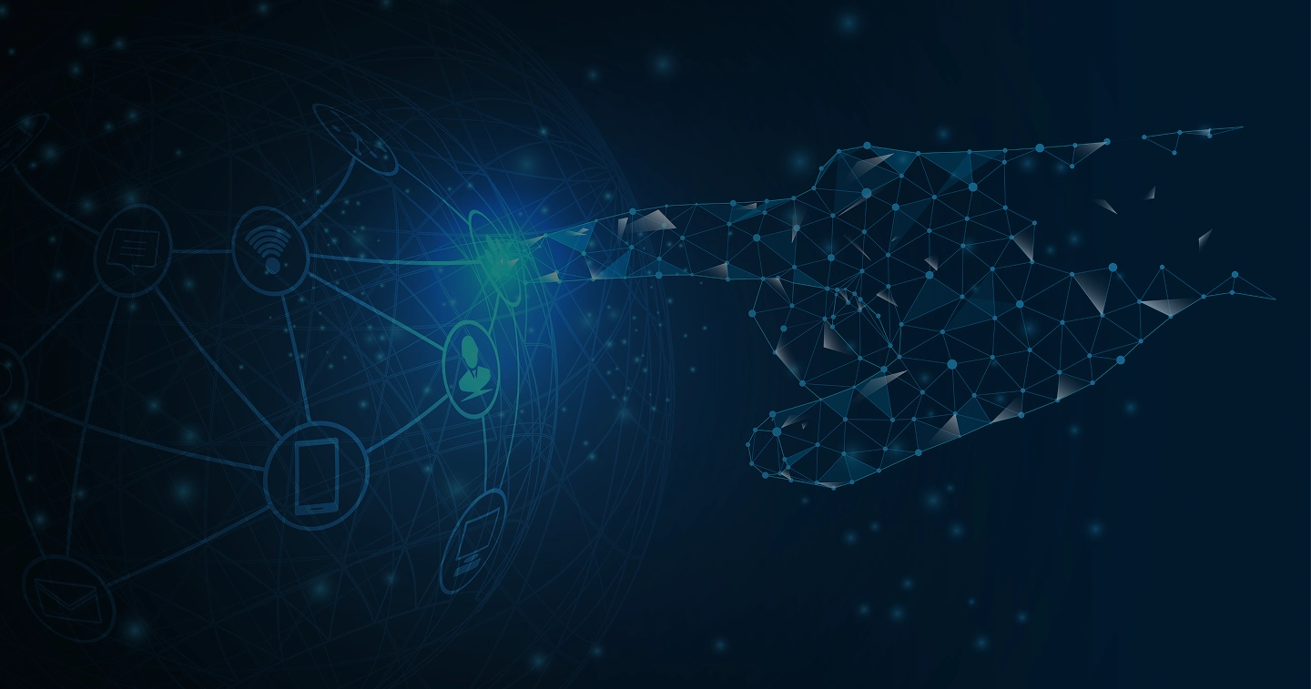 Grafica di sfondo della pagina contatti di Trelionex AI